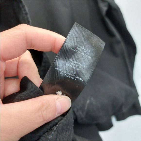 Aritzia Denim Forum Jane Longsleeve Button Down Shirt Black - Picture 3 of 3